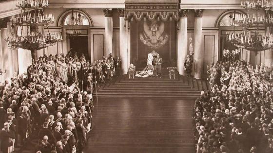 Tsar Nicholas II's opening speech before the two chambers of the State Duma in the Winter Palace