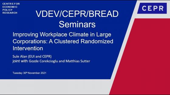 VDEV-CEPR-BREAD - Improving Workplace Climate in Large Corporations - Title Card