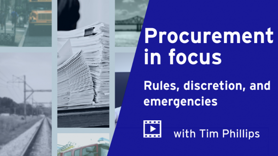 Procurement in focus. Rules, discretion, and emergencies