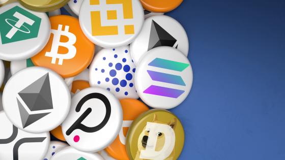 Logos of the main cryptocurrencies