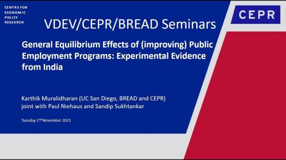 VDEV-CEPR-BREAD - General Equilibrium Effects of (improving) Public Employment Programs - Title Card