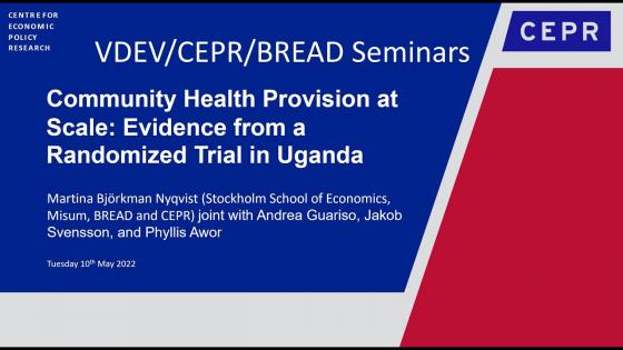 VDEV-CEPR-BREAD - Community Health Provision at Scale- Evidence from a Randomized Trial in Uganda - Title Card
