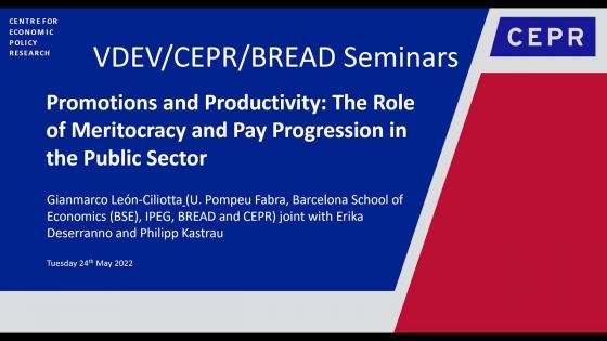 VDEV-CEPR-BREAD - Promotions & Productivity- Role of Meritocracy & Pay Progression in Public Sector - Title Card