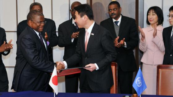 Signing of investment agreement between Japan and Angola