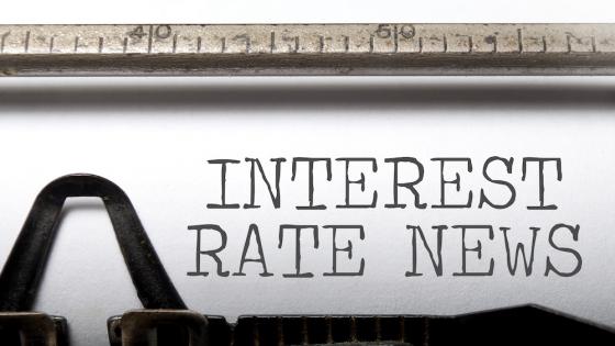 Interest rate news on typewriter