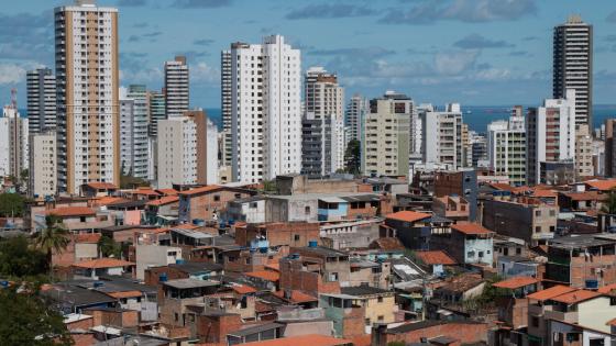 Favela and new high-rise apartments