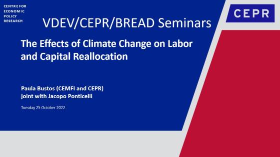 The Effects of Climate Change on Labor and Capital Reallocation