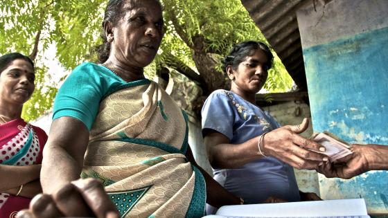 Sri Lankan refugees receiving cash transfers from the government of Tamil Nadu