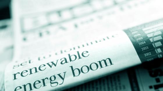 Renewable Energy Newspaper Headline