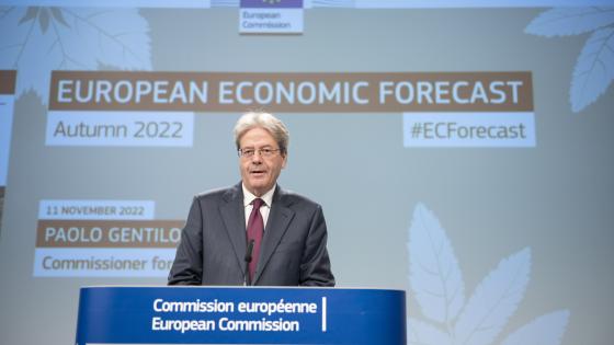 Paolo Gentiloni presenting the Commission's Autumn 2022 European Economic Forecast