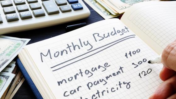 Household monthly budget