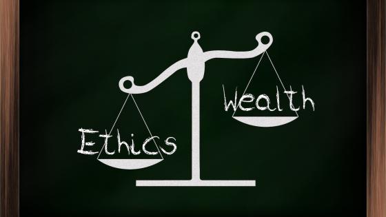 Ethics and wealth on a scale