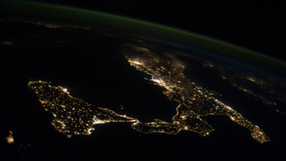 Night lights in Italy and Sicily