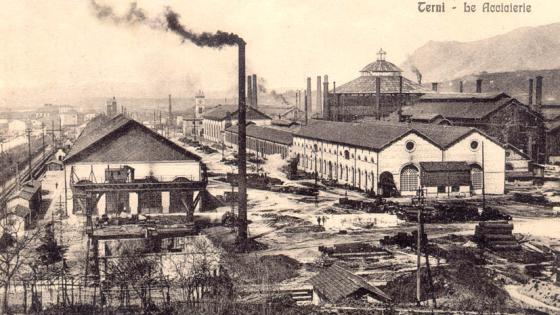 Steel mills in Italy in 1912
