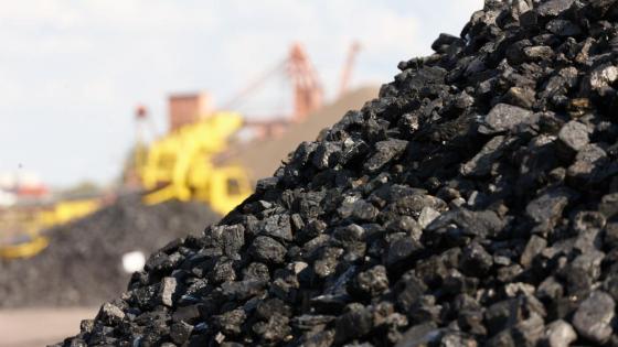 A huge pile of coal