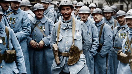 French soldiers, likely after receiving the