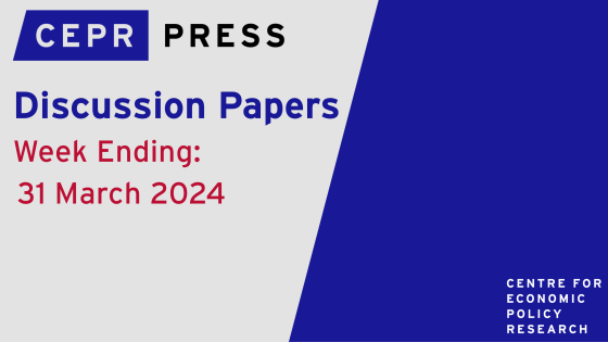 New Discussion Papers: Week ending 31 March