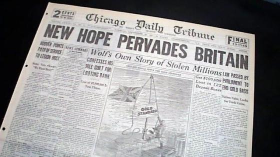 Chicago Daily Tribune headline