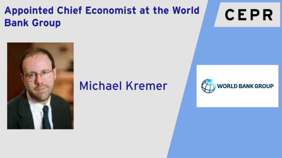 Appointed Chief Economist at the World Bank Group