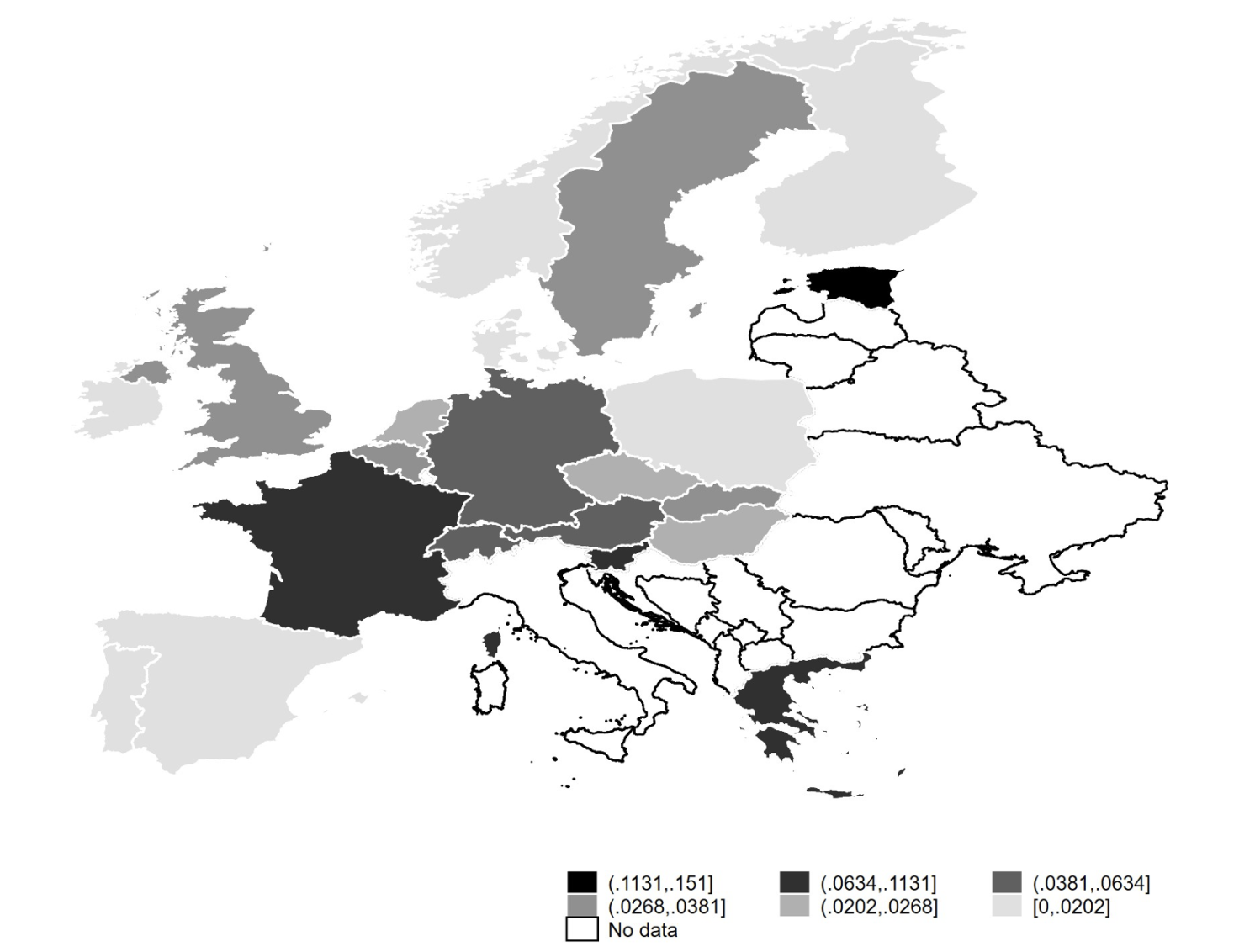 Figure 1 Second-generation immigrants’ geographical distribution