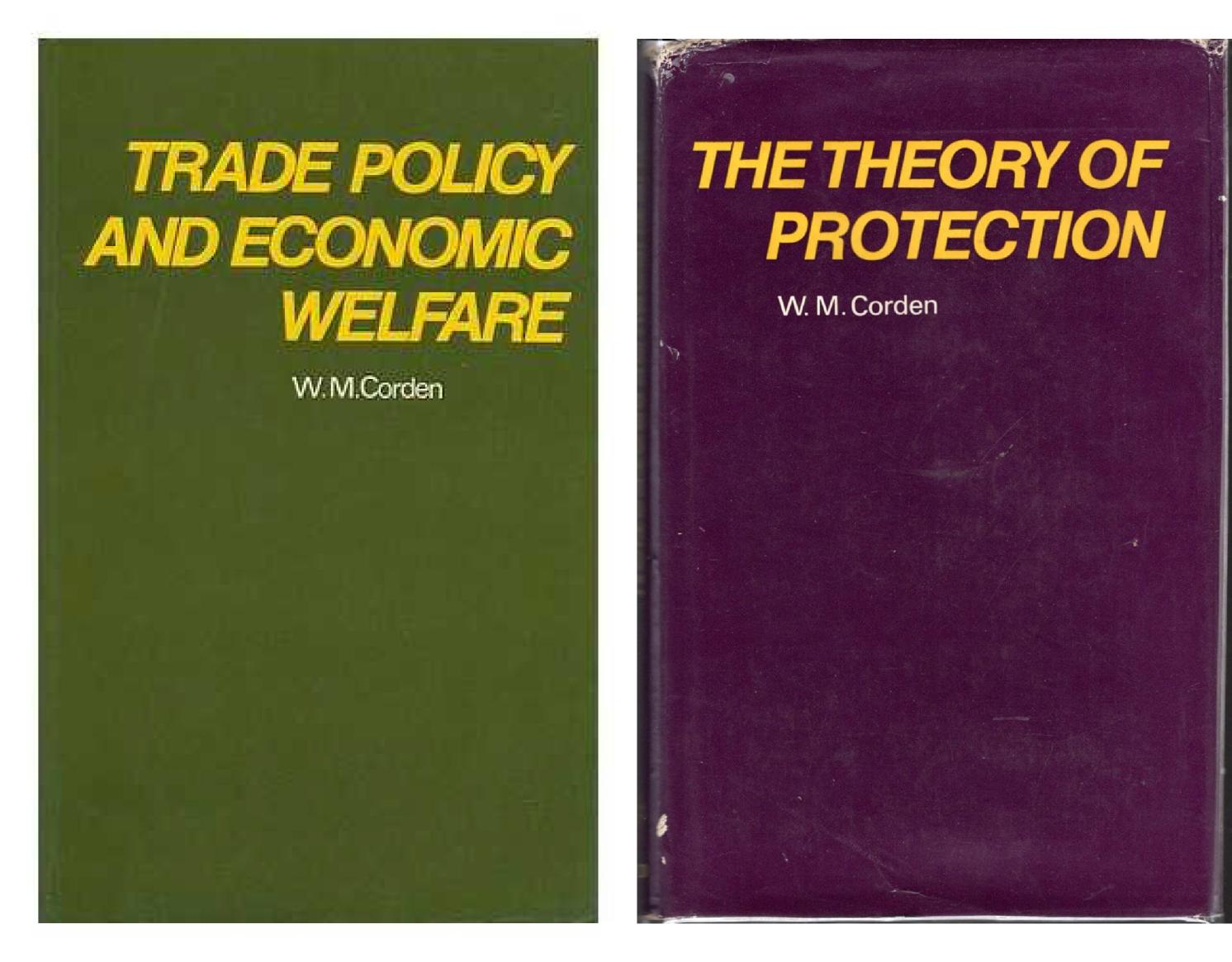 Two of Max Corden's book covers