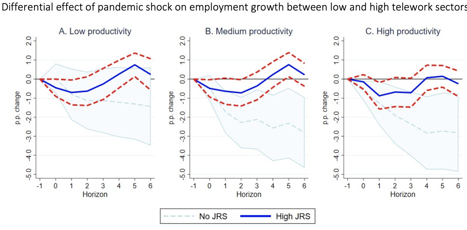 Figure 4 Job retention schemes contributed to employment preservation and did not distort productivity-enhancing reallocation