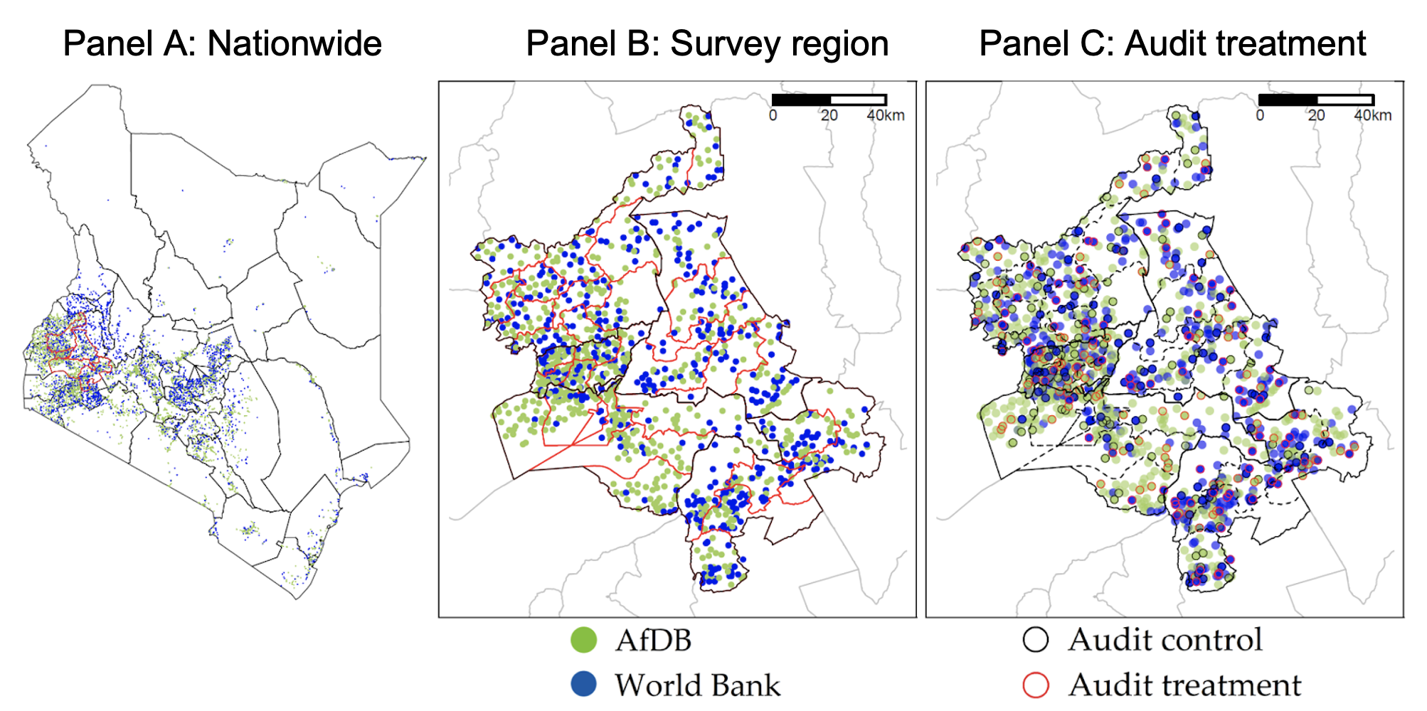 Figure 1 Locations of Last Mile Connectivity Project villages across Kenya