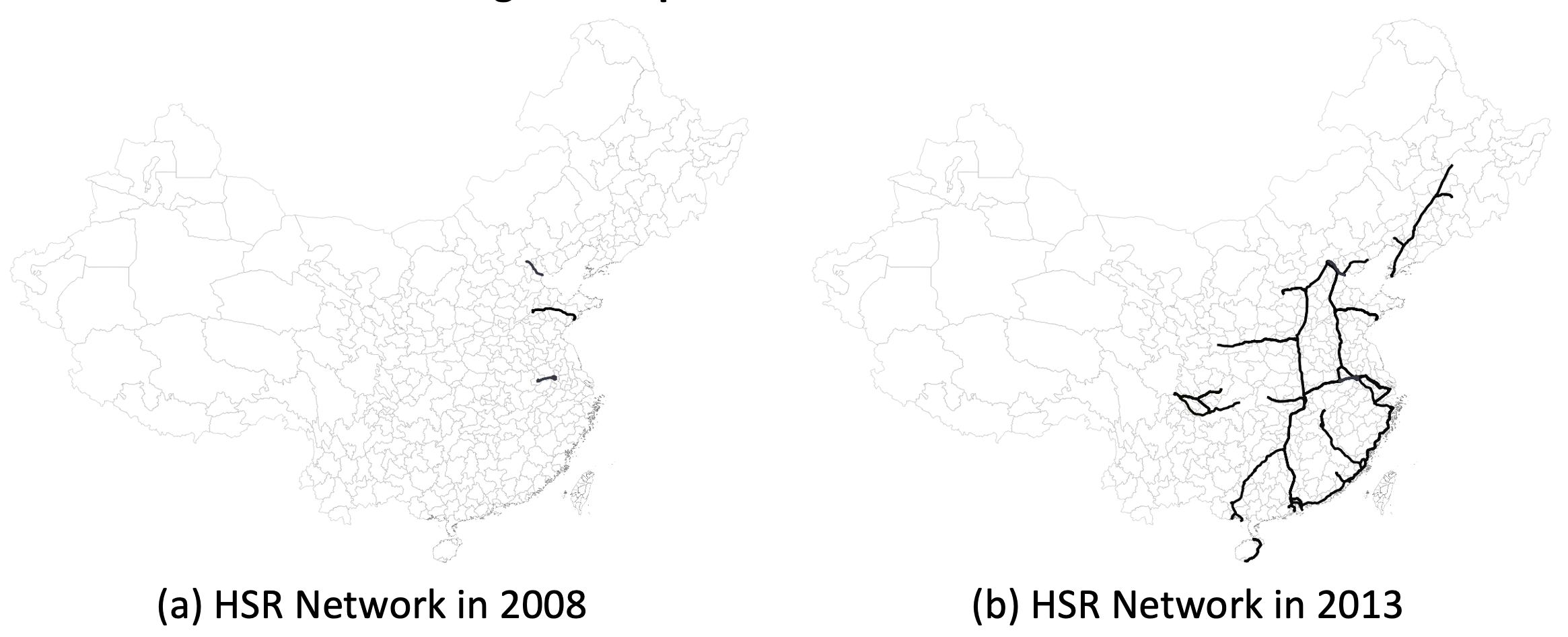 Figure 1 Expansion of China’s HSR network